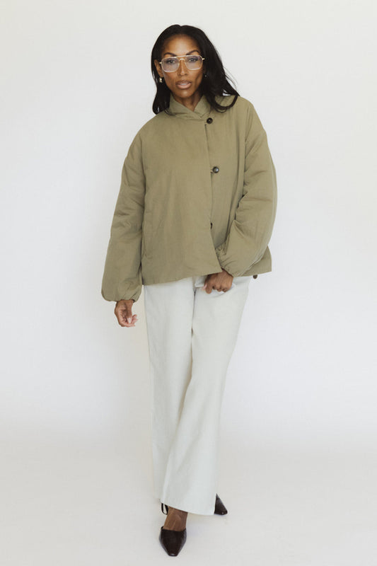 The Rye Jacket - Taupe Puffer Jacket