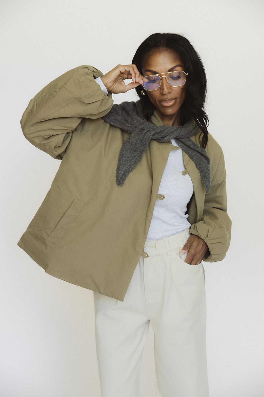 The Rye Jacket - Taupe Puffer Jacket