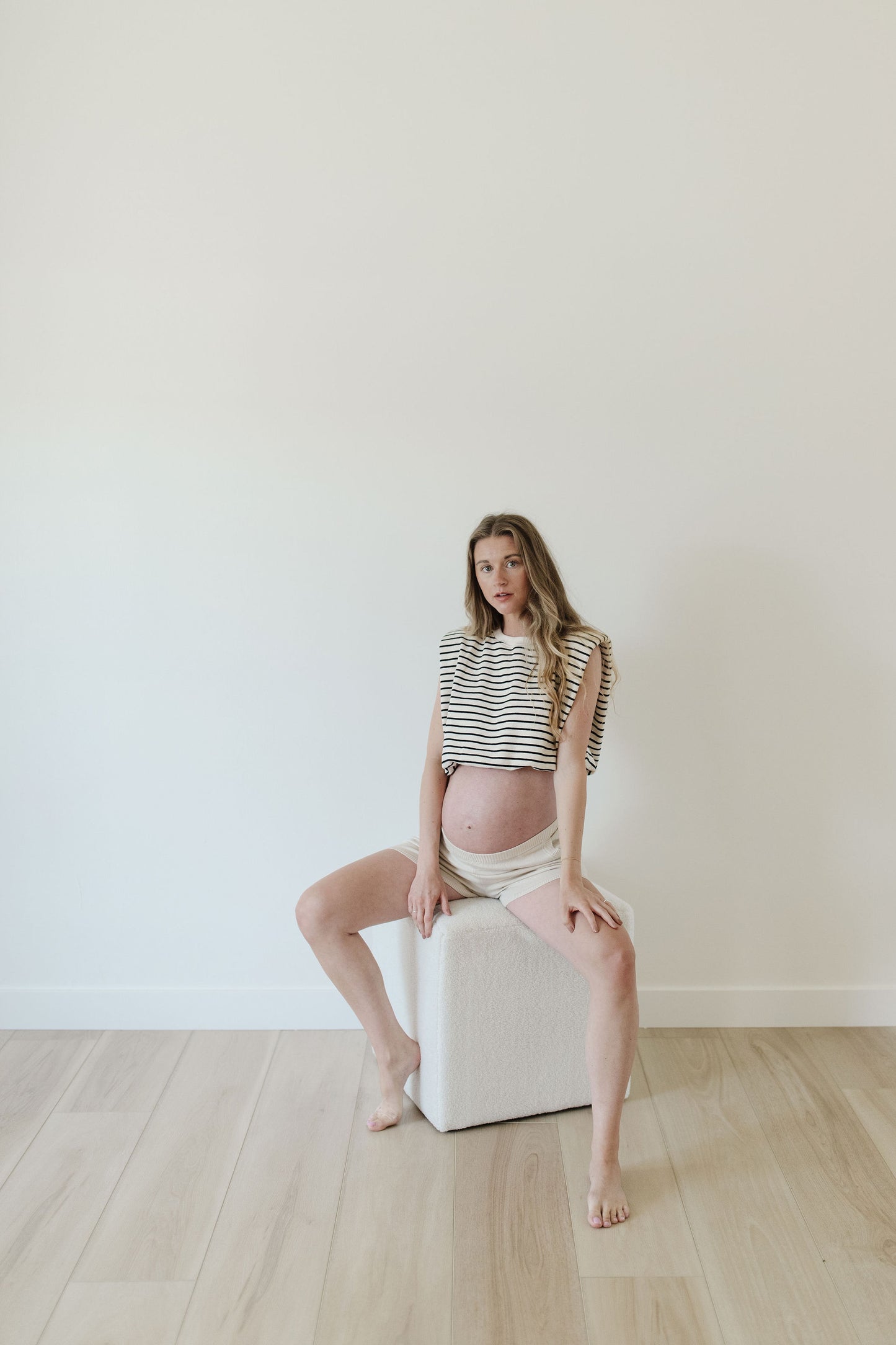 The Afton French Terry Top - Striped