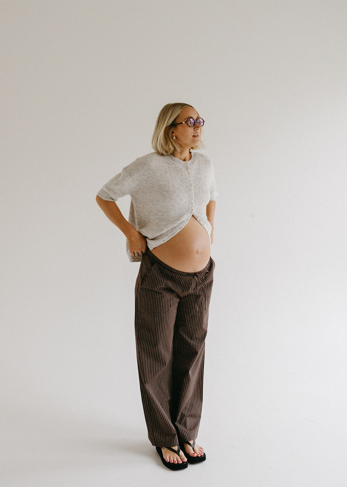 The Nellie Brown Striped Pants