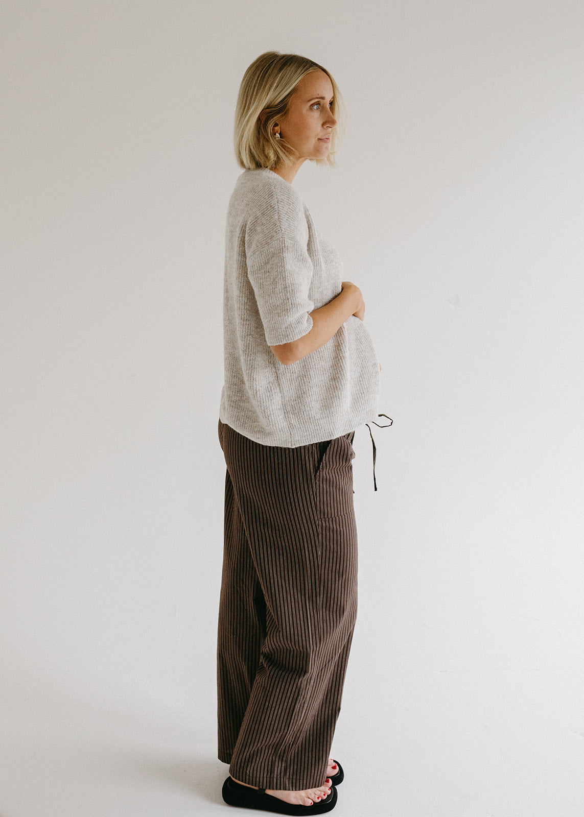 The Nellie Brown Striped Pants