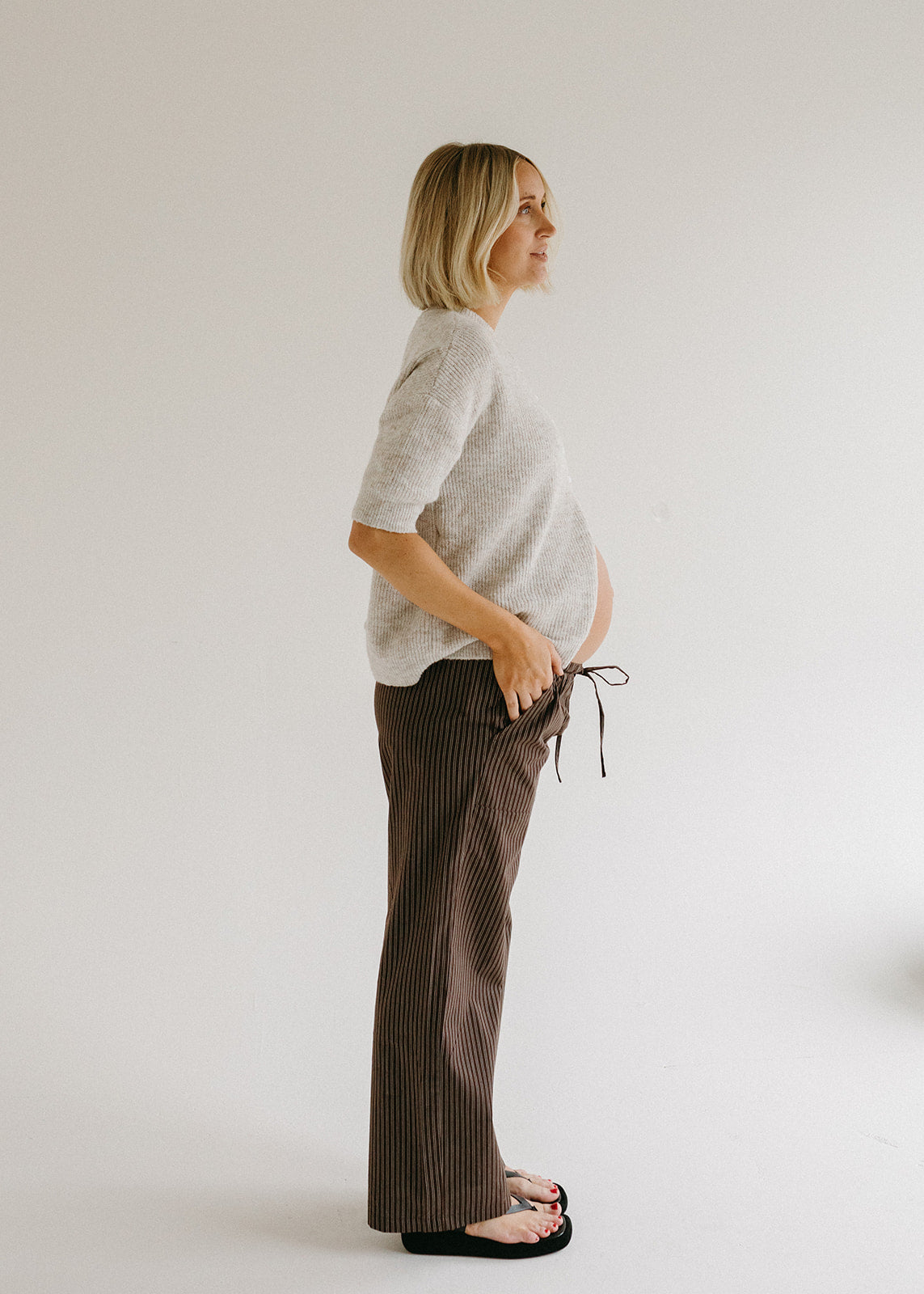 The Nellie Brown Striped Pants