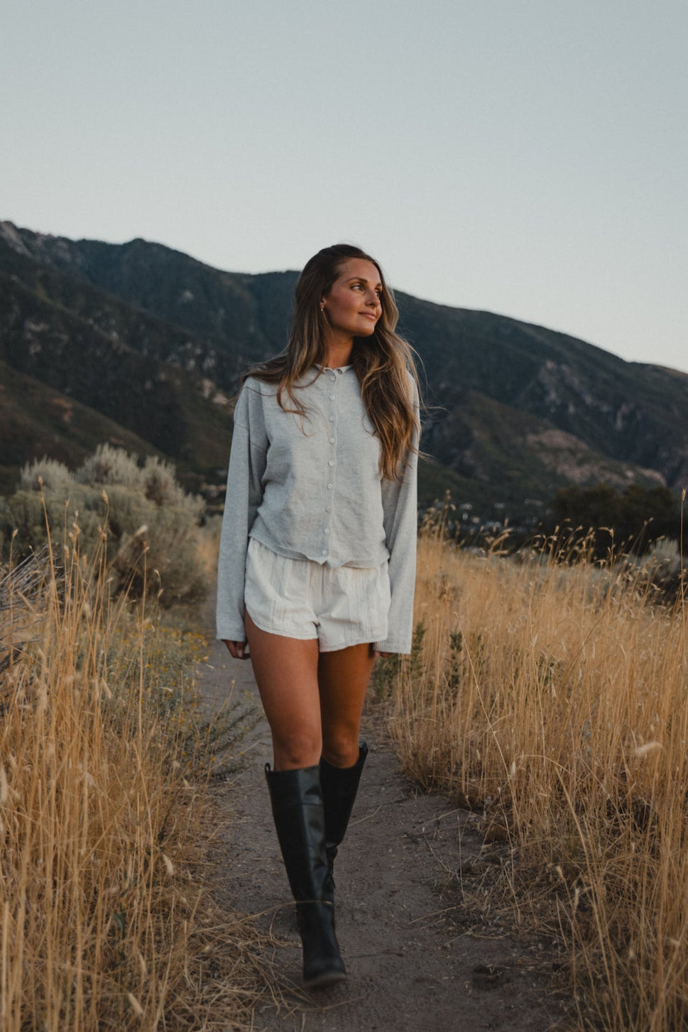 The Foster Cardigan - Heather Grey