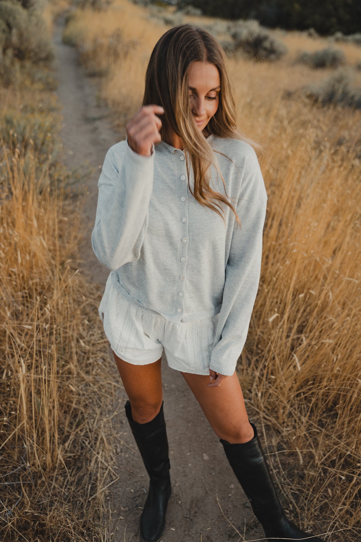The Foster Cardigan - Heather Grey