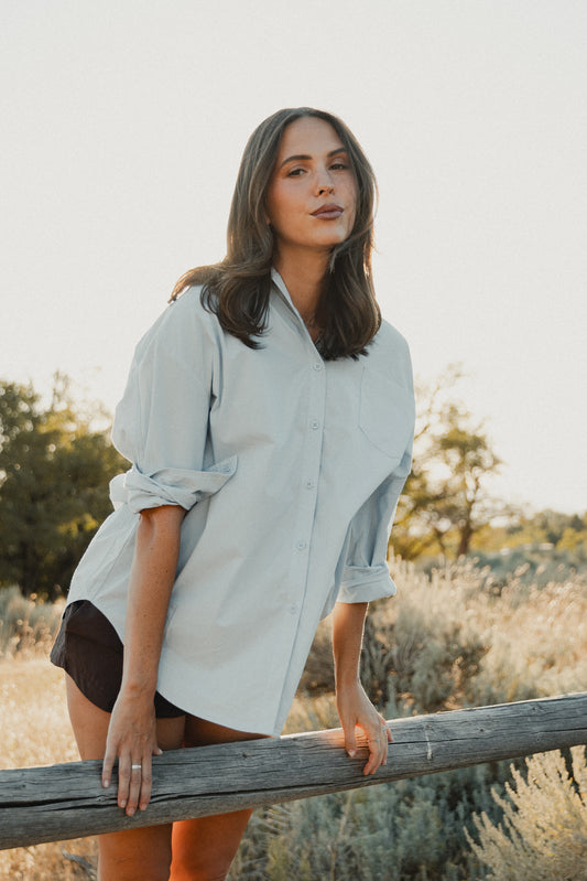 The Townes Blue Button Up