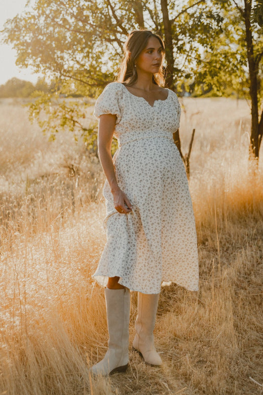 The Meyers Dress - Brown Floral