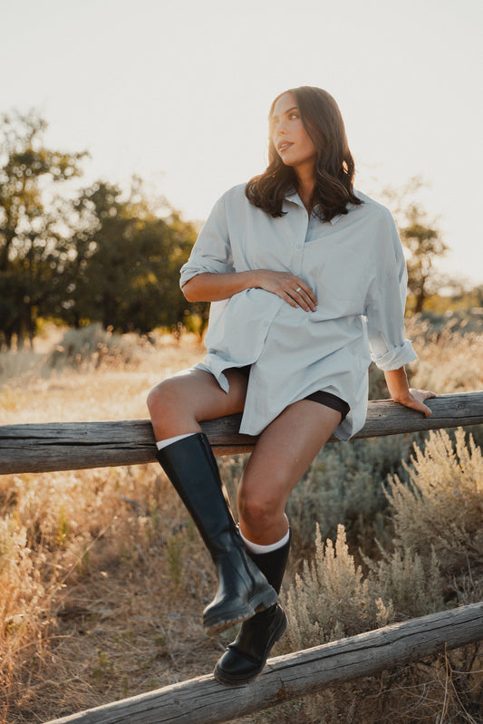 The Townes Blue Button Up