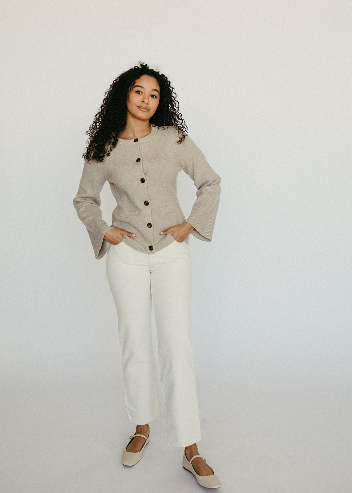 The Port Cardigan - Beige