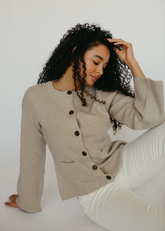 The Port Cardigan - Beige