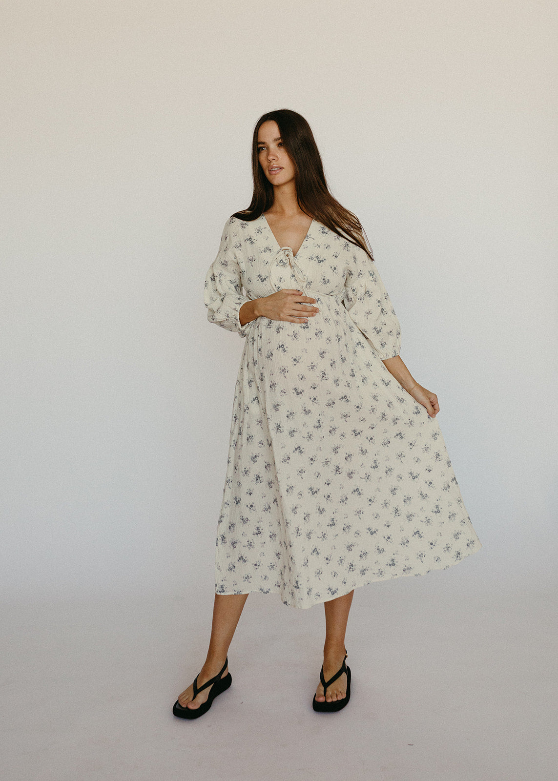The Meyers Dress - Blue Floral