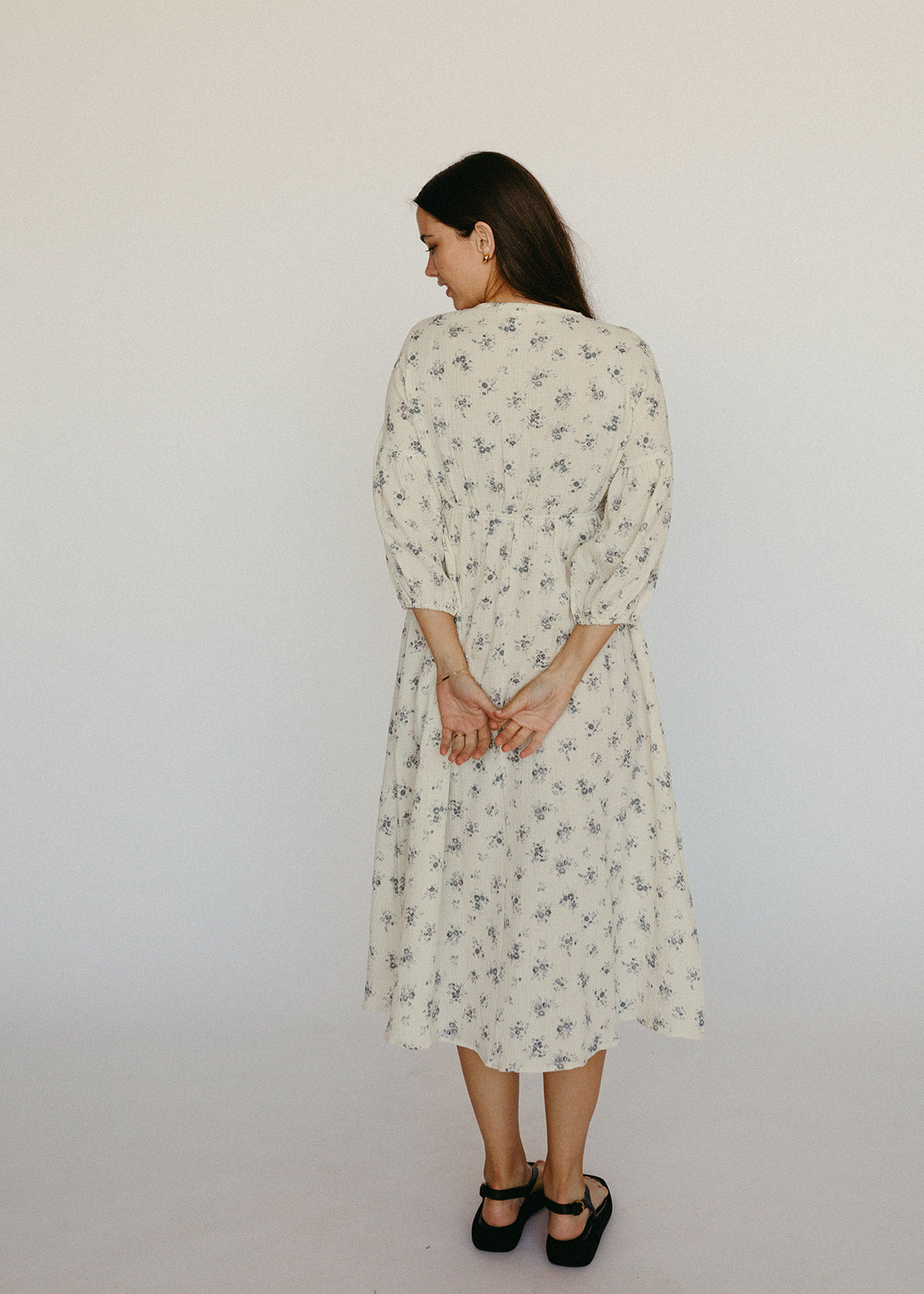 The Meyers Dress - Blue Floral