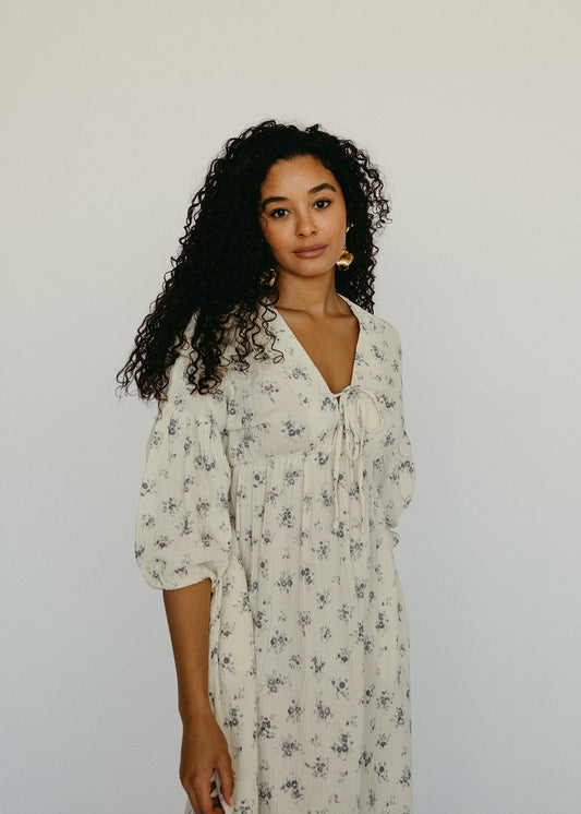 The Meyers Dress - Blue Floral