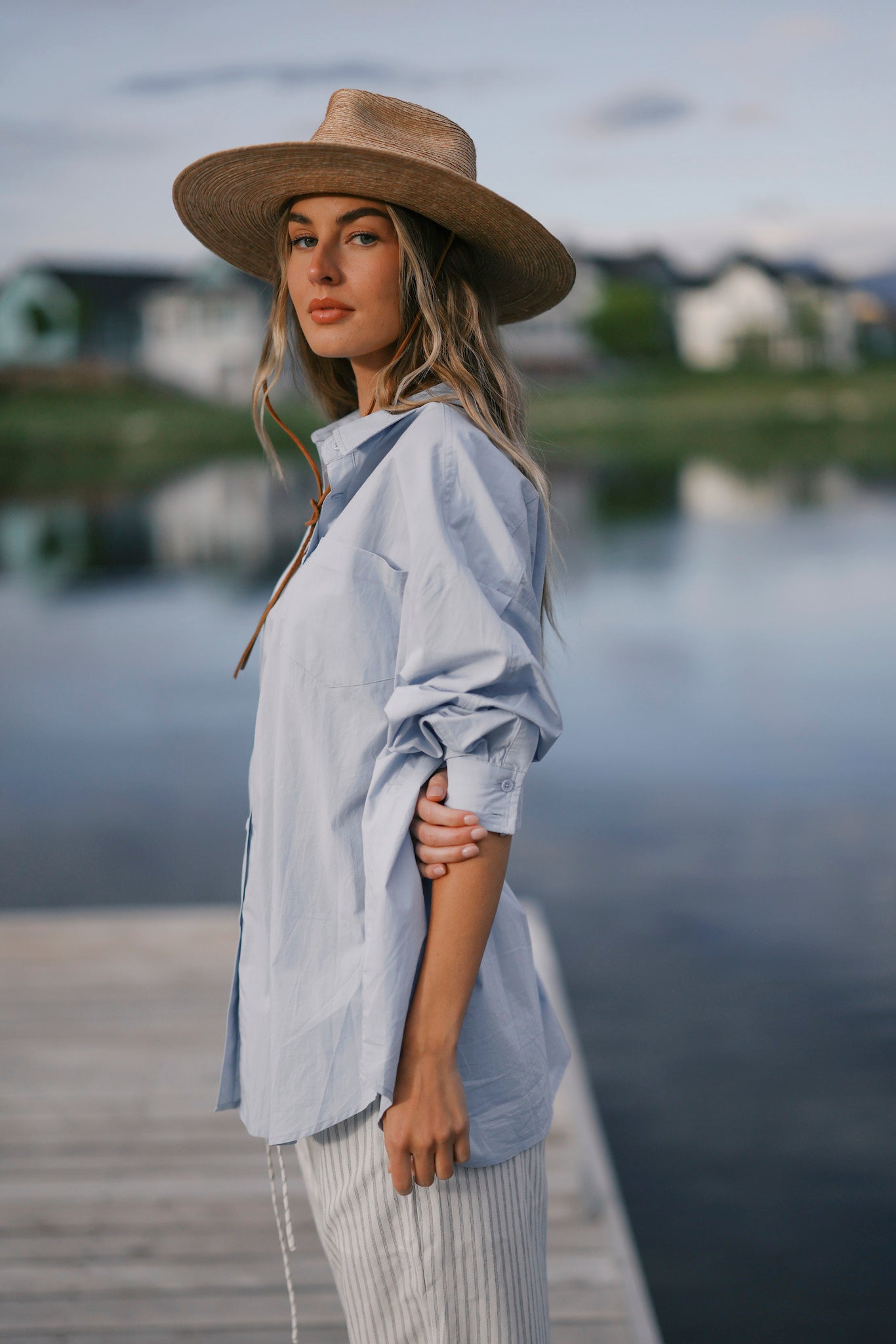 The Townes Blue Button Up