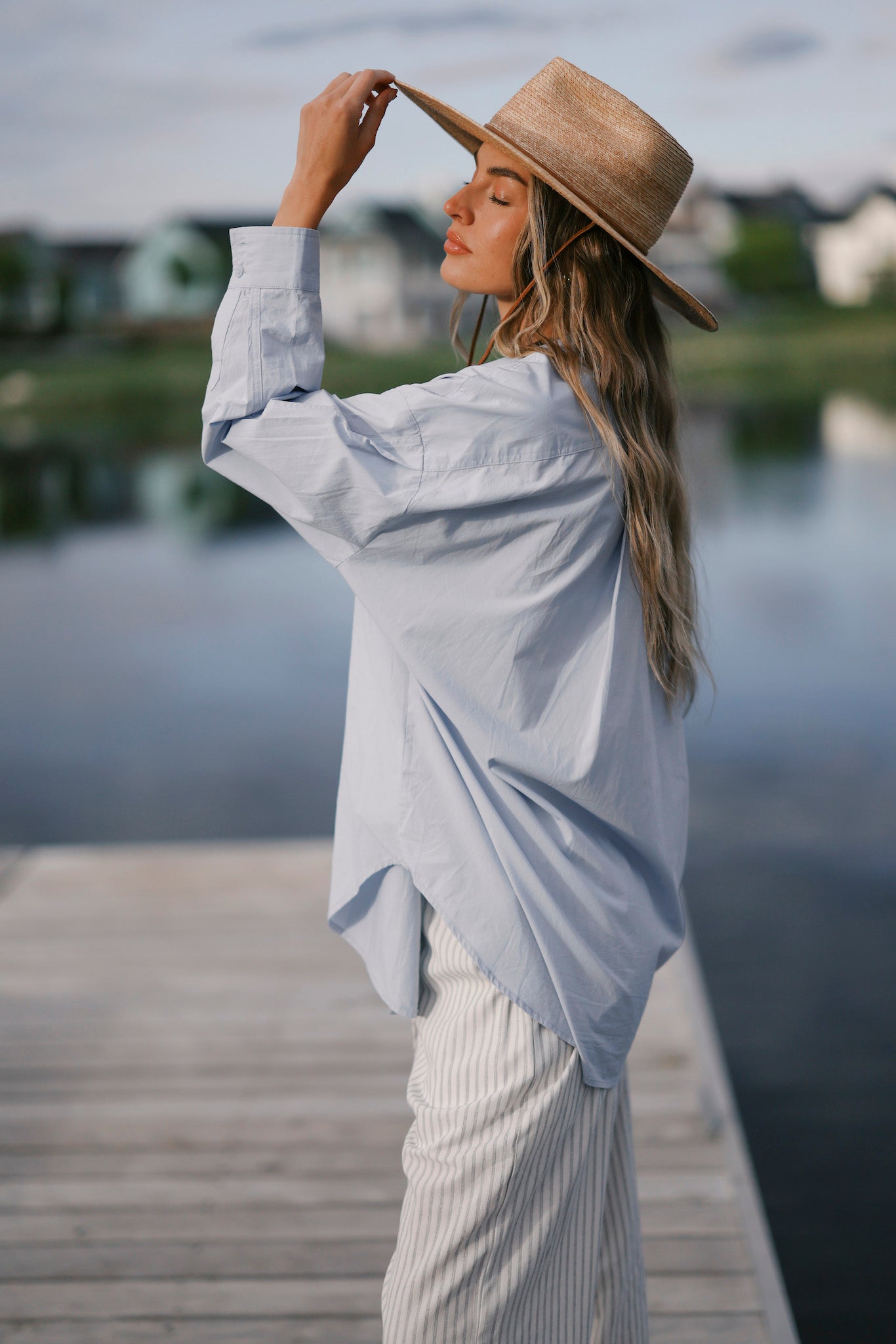 The Townes Blue Button Up