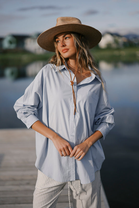 The Townes Blue Button Up