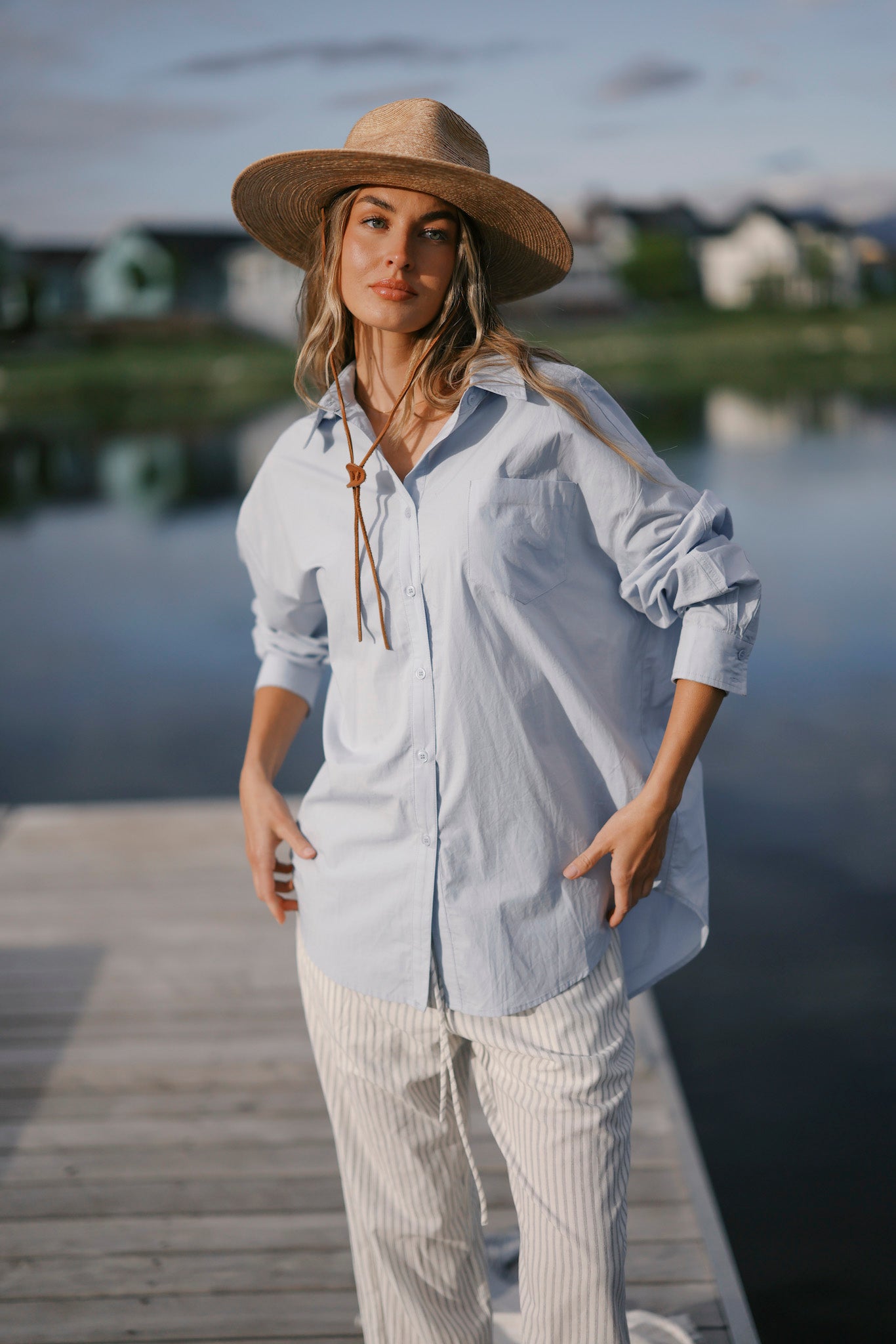 The Townes Blue Button Up