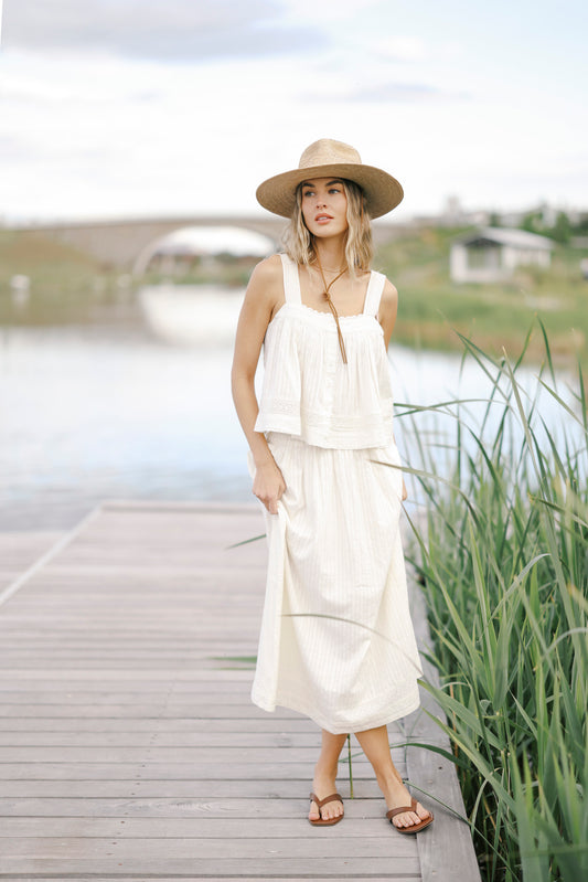 The Harbor Embroidered Skirt