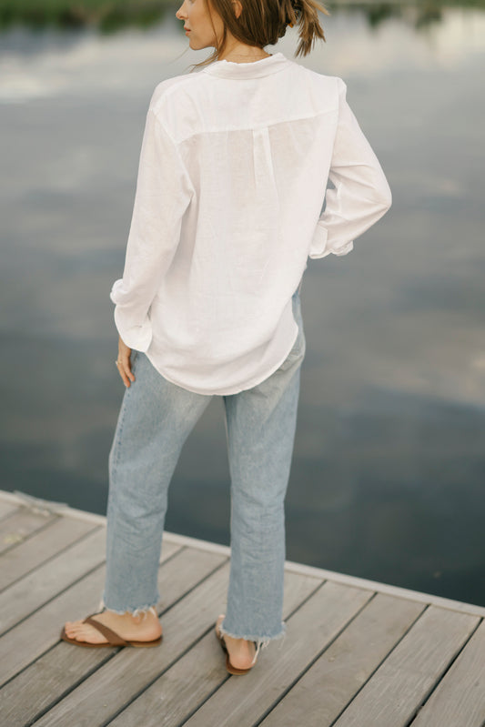 The Kennedy White Button Up