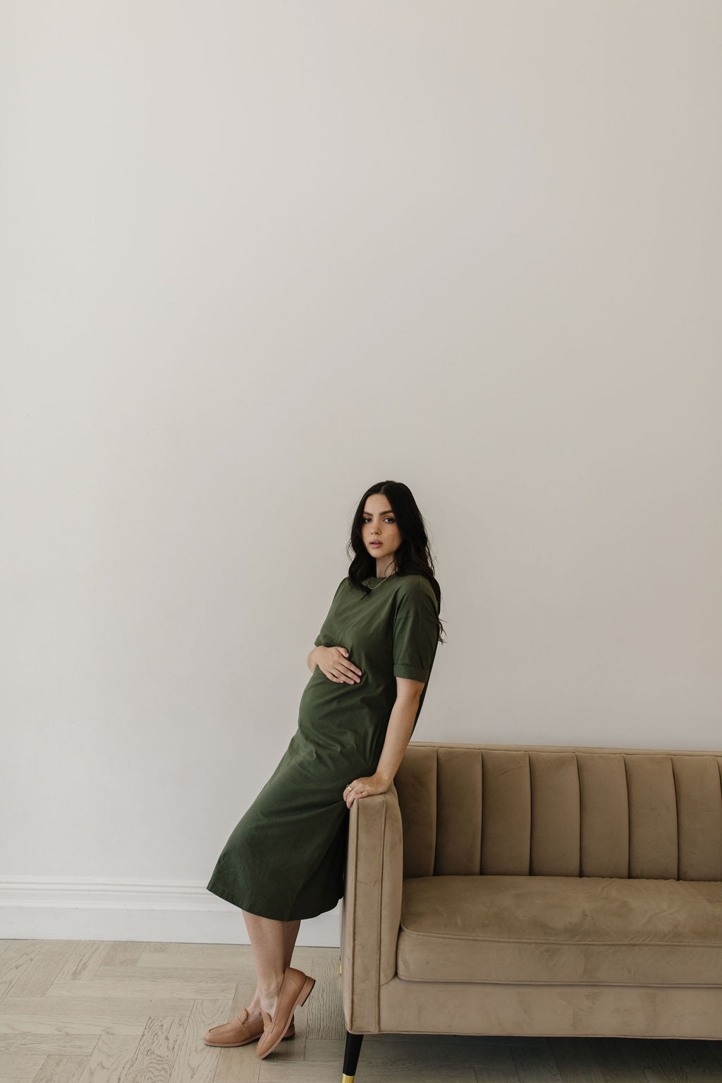 The Enciente Dress - Olive