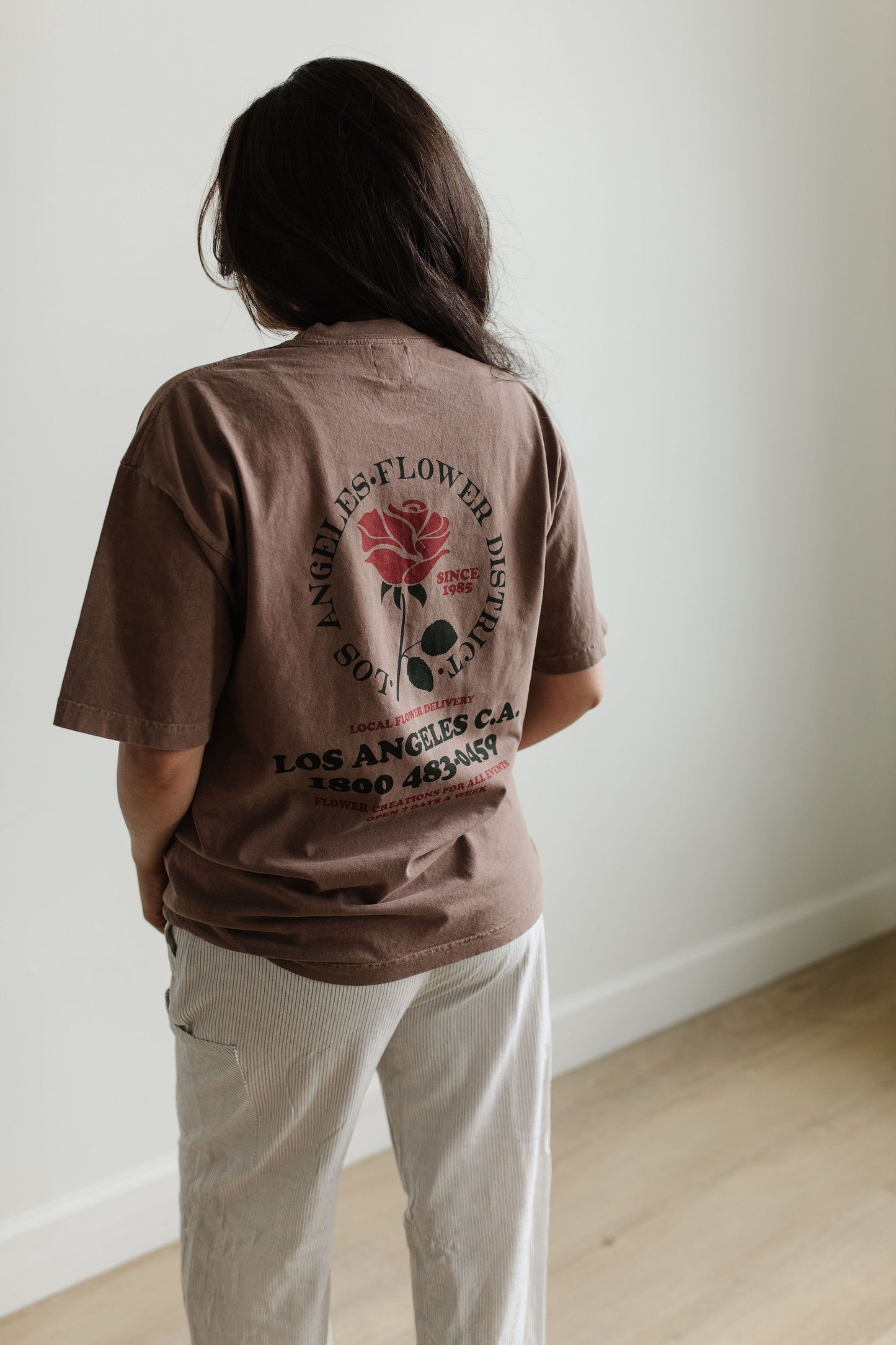 The Flower District Oversized Tee - Brown