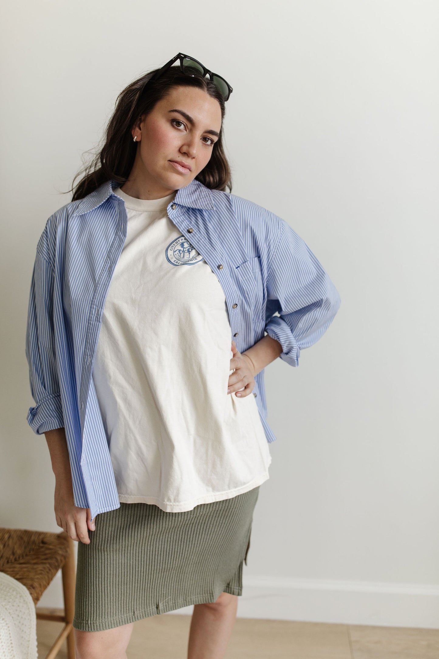 The Chapter Button Up - Blue Striped