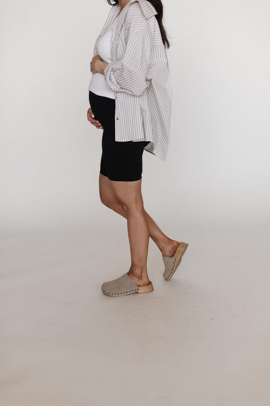 The Grow With Me Biker Shorts - Black