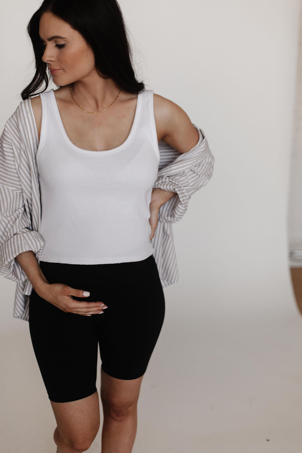 The Grow With Me Biker Shorts - Black