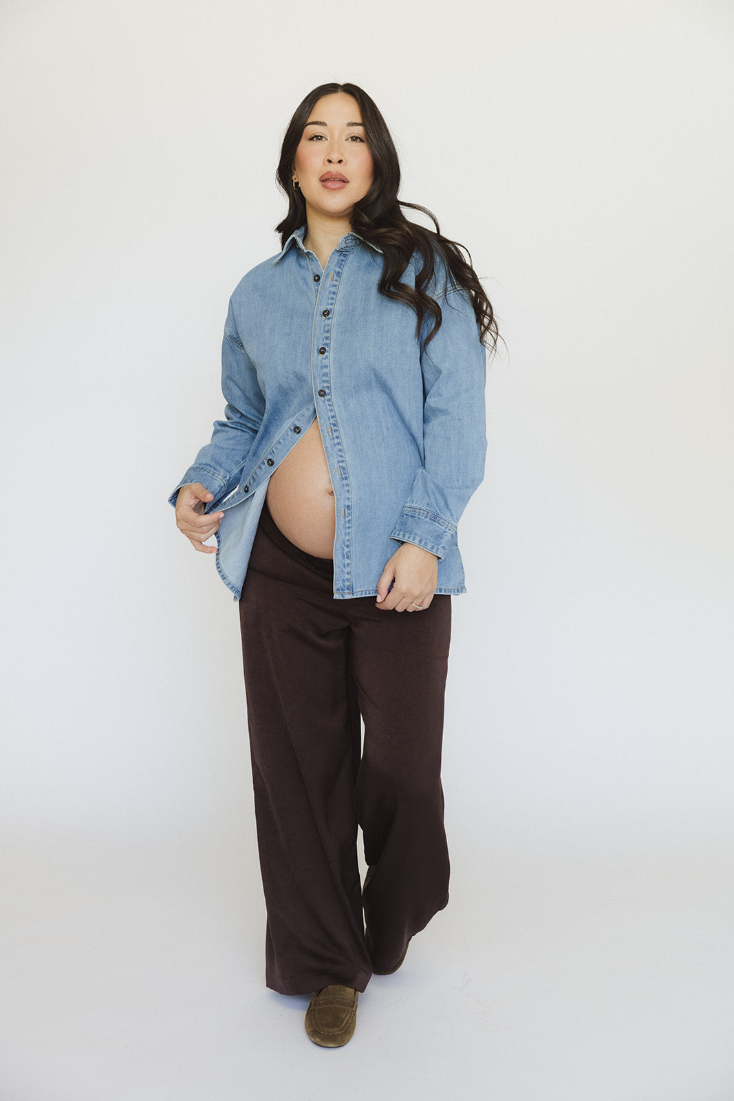 The Yarrow Satin Pants - Chocolate Brown