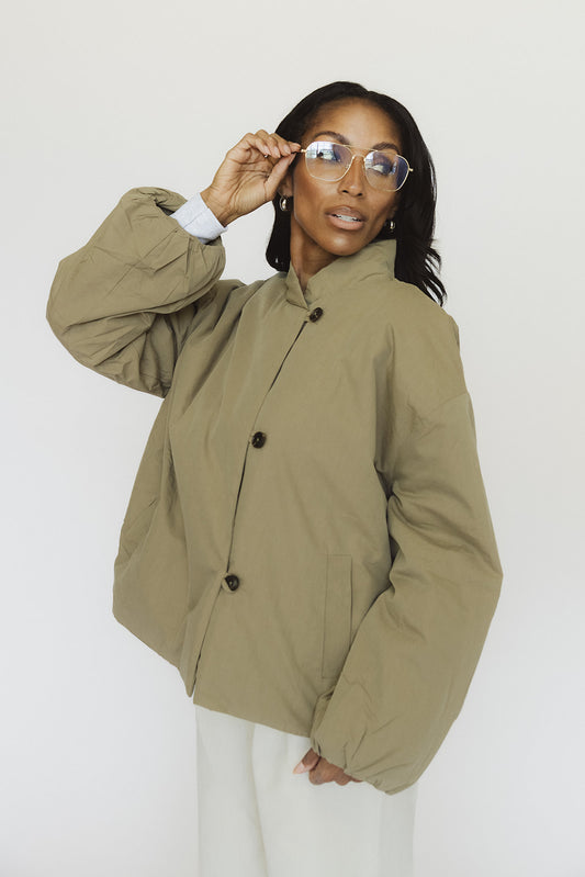 The Rye Jacket - Taupe Puffer Jacket