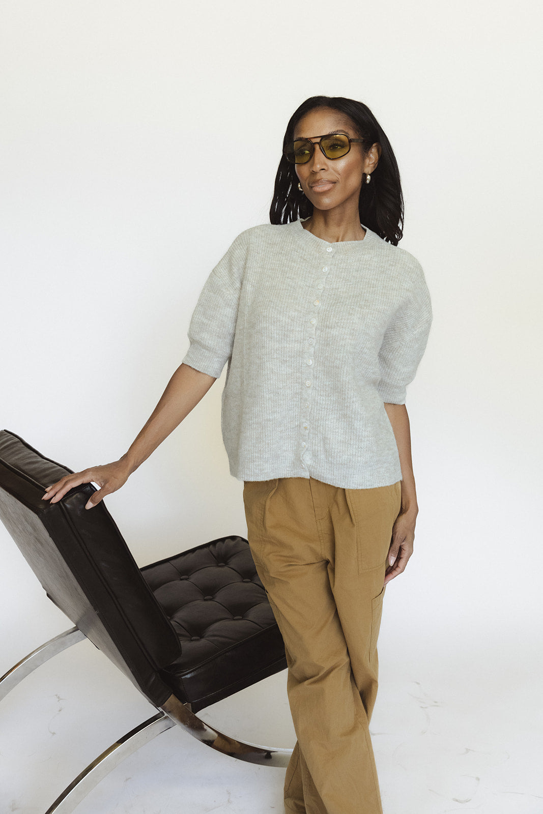 The Jami Short-Sleeve Knit Cardigan