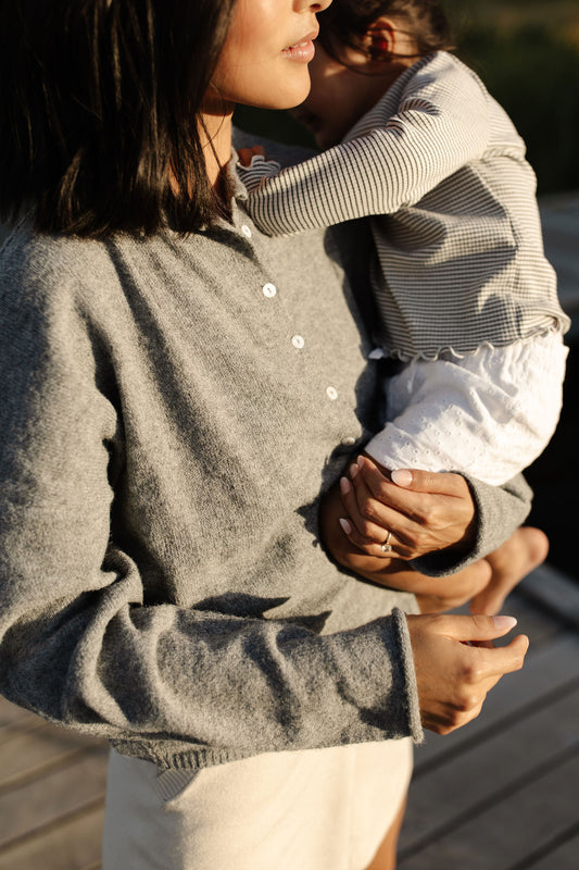 The Foster Cardigan - Heather Grey