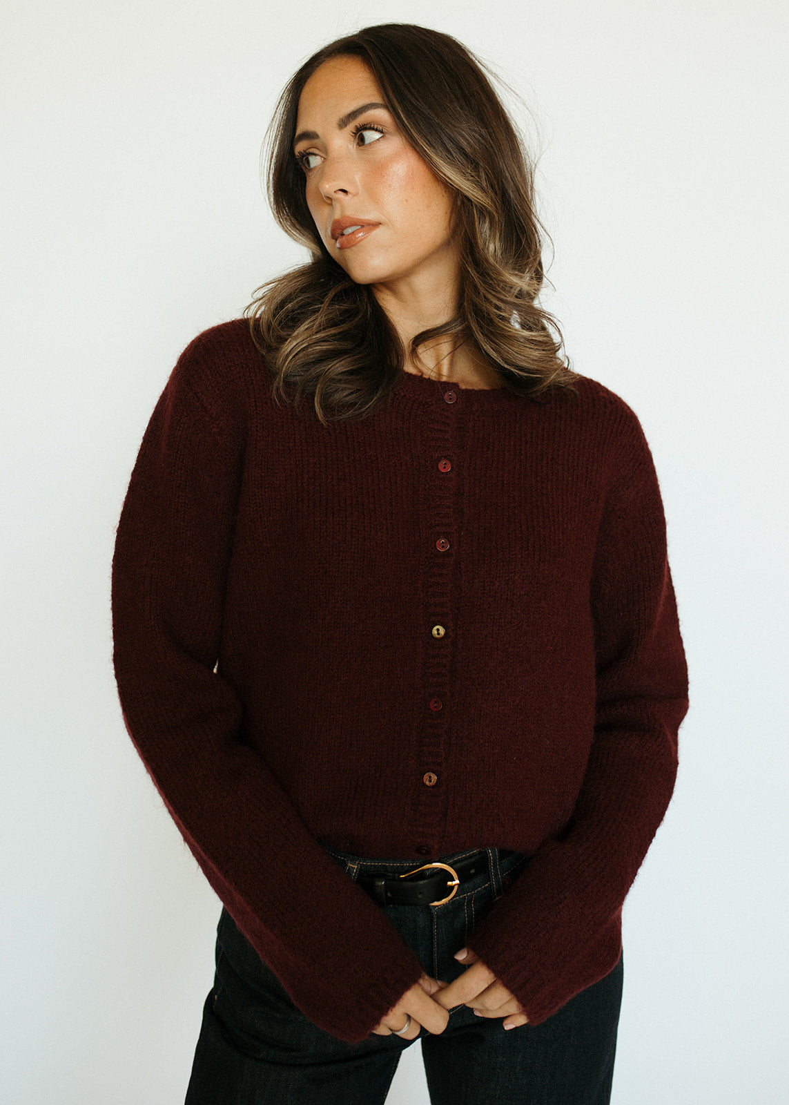 The Cultivate Cardigan - Maroon