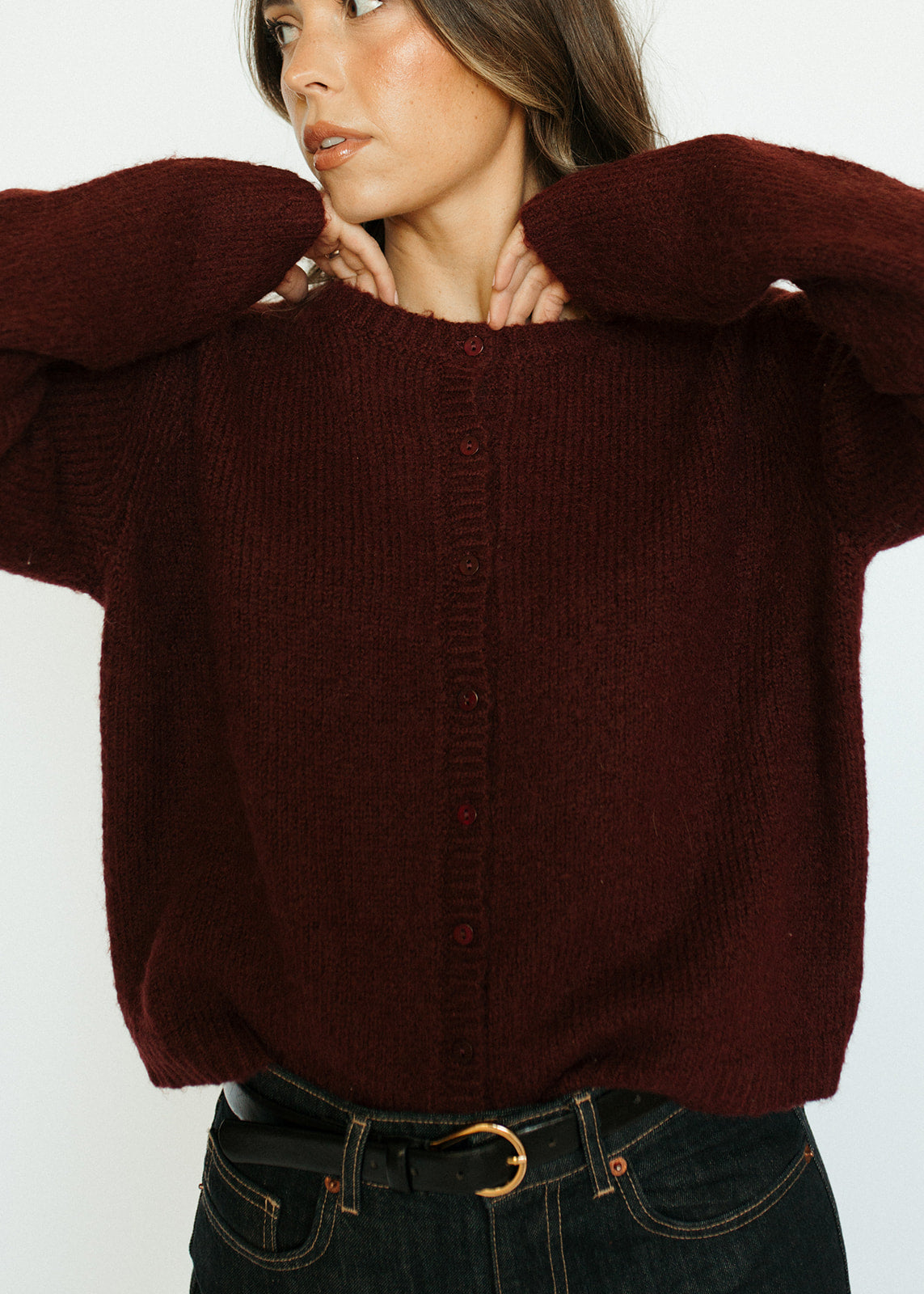 The Cultivate Cardigan - Maroon