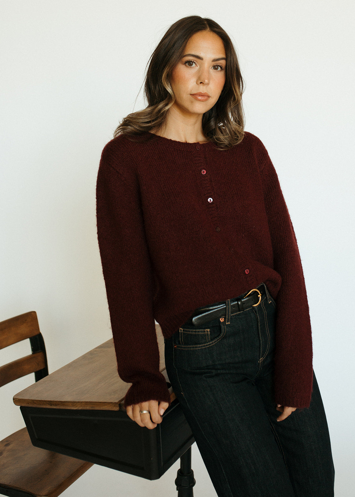 The Cultivate Cardigan - Maroon