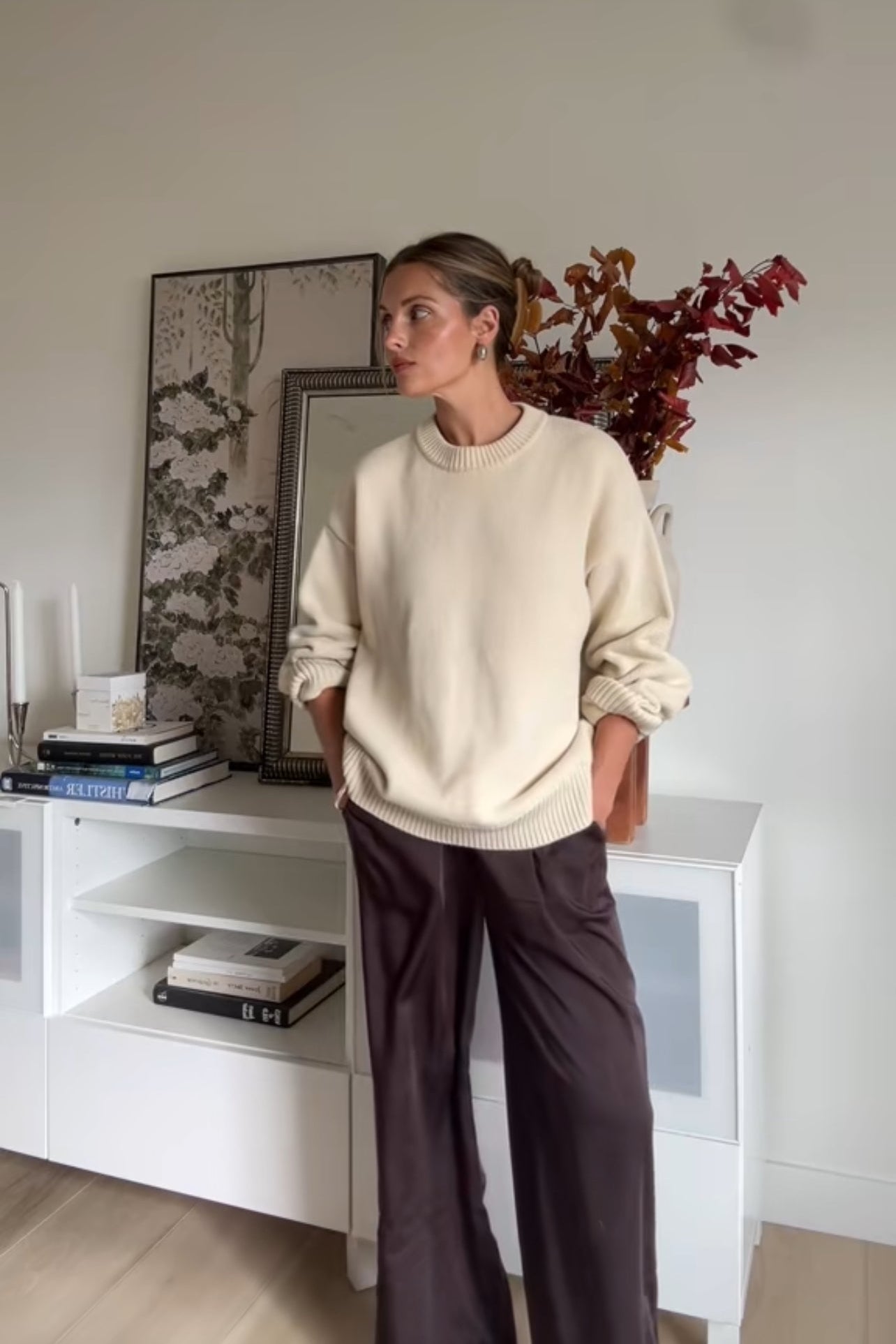 The Yarrow Satin Pants - Chocolate Brown