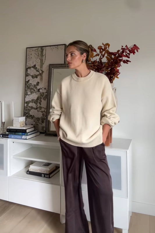 The Yarrow Satin Pants - Chocolate Brown