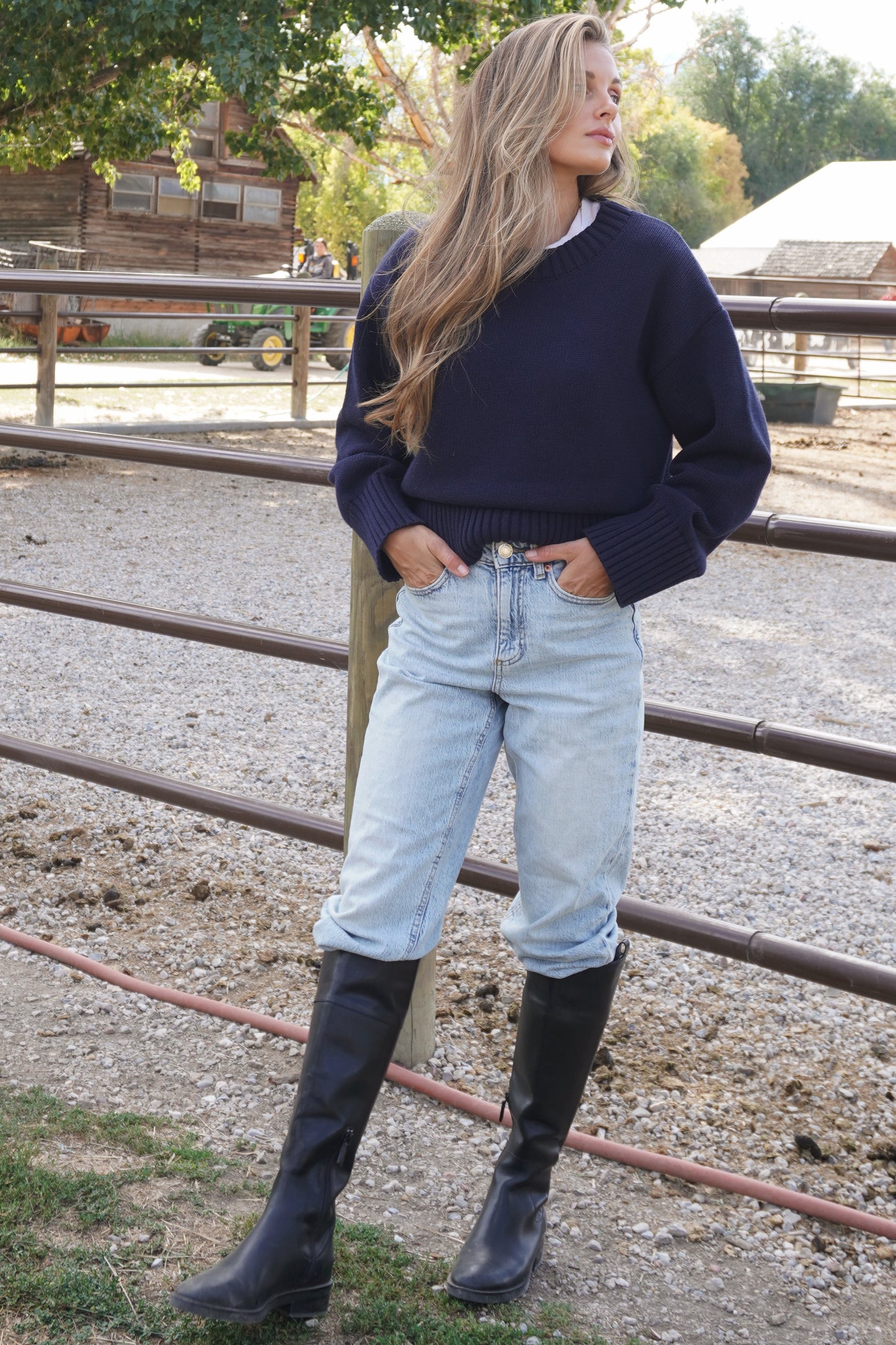 The Times Sweater - Navy Pullover