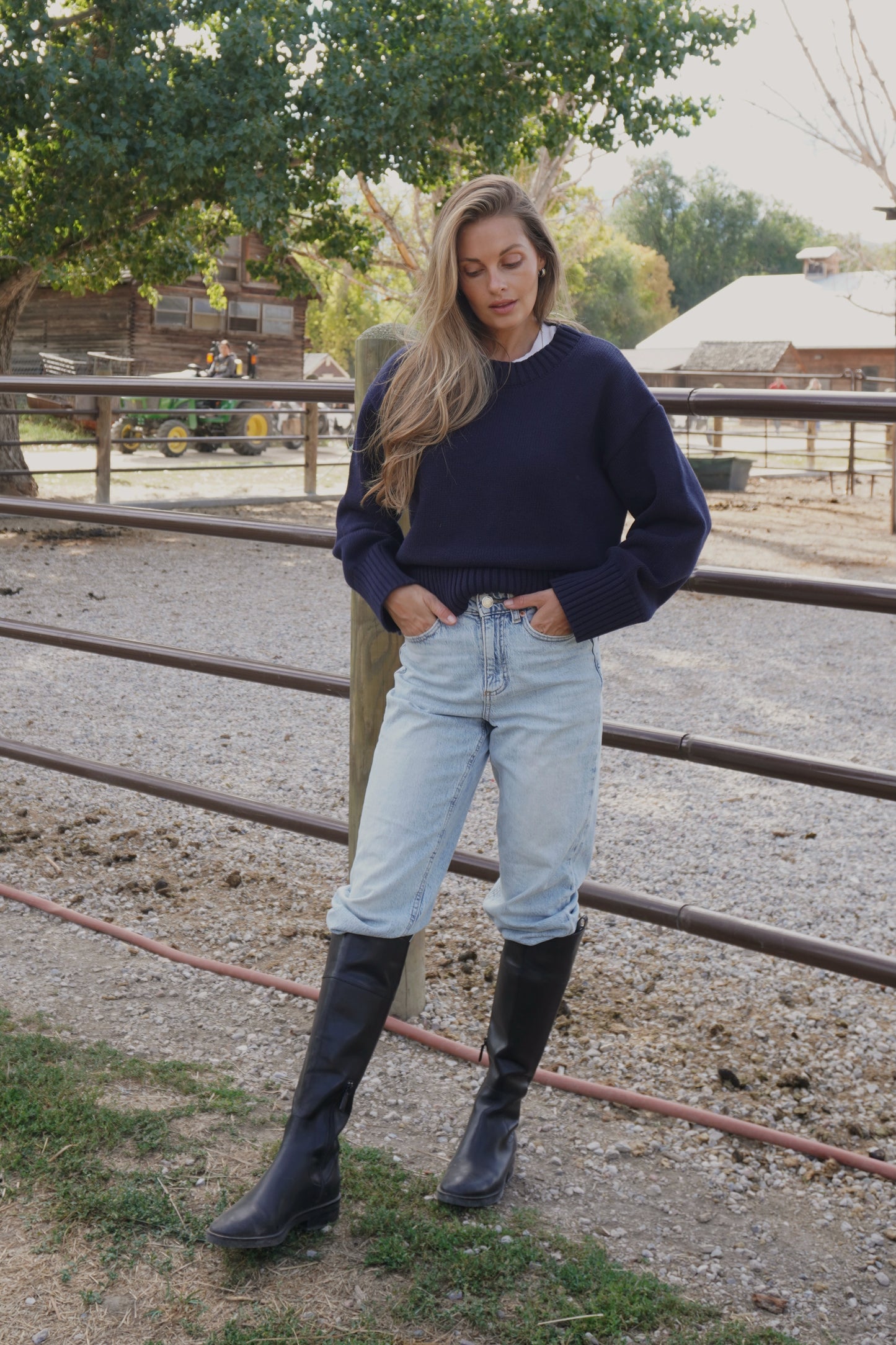 The Times Sweater - Navy Pullover
