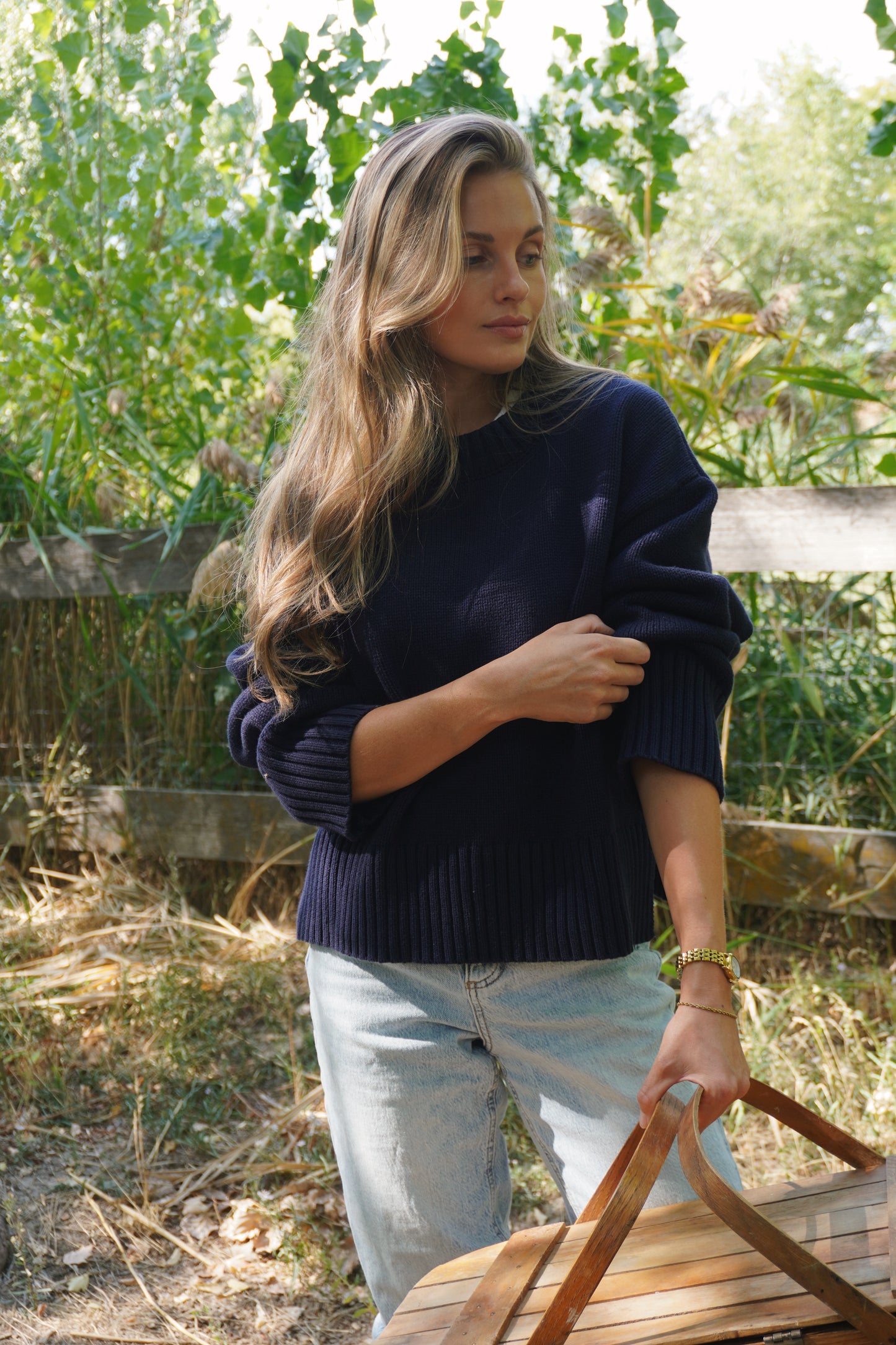The Times Sweater - Navy Pullover