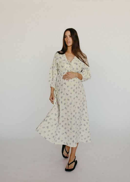 The Meyers Dress - Blue Floral