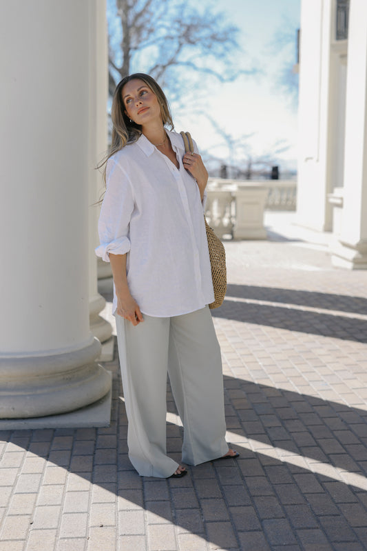 The Kennedy White Button Up