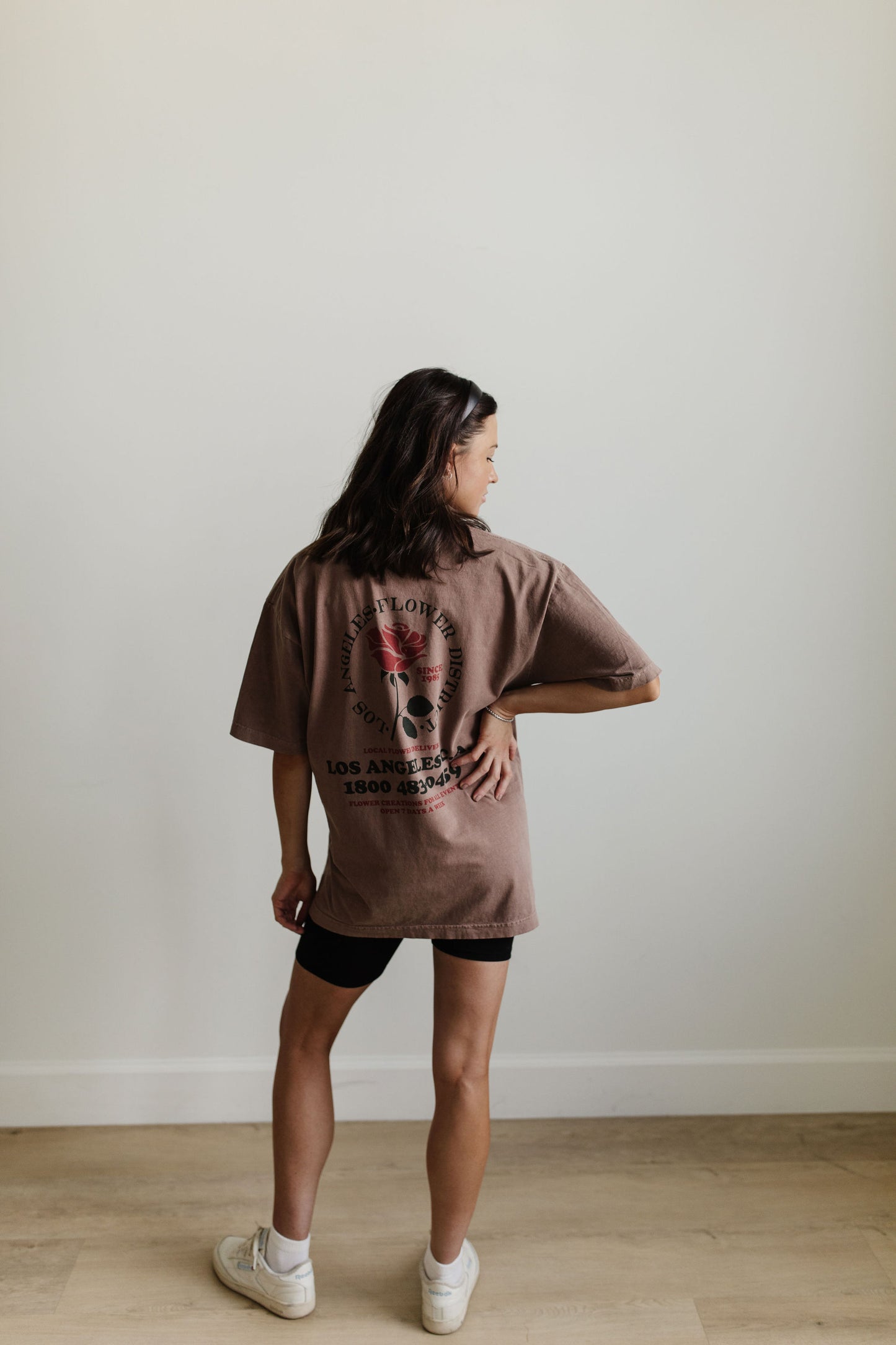The Flower District Oversized Tee - Brown